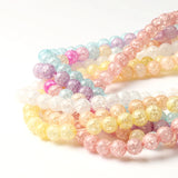 Cracked Quartz Crystal Beads 6/8/10mm Round Loose Beads for Jewelry Making