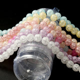 Cracked Quartz Crystal Beads 6/8/10mm Round Loose Beads for Jewelry Making