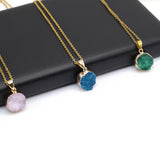 Crystal Cruzy Metal Chain Pendant Necklace 15x15MM for Women Men