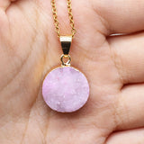 Crystal Cruzy Metal Chain Pendant Necklace 15x15MM for Women Men