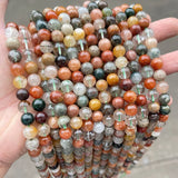 Multicolor Ghost Quartz Beads Round Loose Crystal for DIY Jewelry Making