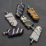 Hexagonal Wire Arrow Pendant Necklace 4Pcs