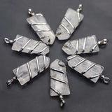 Hexagonal Wire Arrow Pendant Necklace 4Pcs