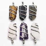 Hexagonal Wire Arrow Pendant Necklace 4Pcs