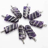 Hexagonal Wire Arrow Pendant Necklace 4Pcs