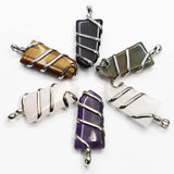 Hexagonal Wire Arrow Pendant Necklace 4Pcs