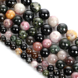 Multicolor Tourmaline Bead Round Loose Space Bead For Jewelry Making