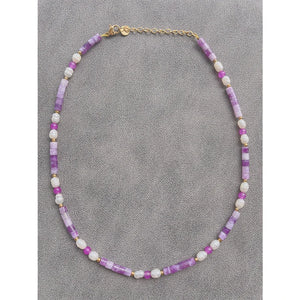 Natural Stone Freshwater Pearl Beads Choker Necklace for Women