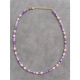 Natural Stone Freshwater Pearl Beads Choker Necklace for Women