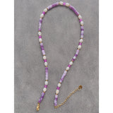Natural Stone Freshwater Pearl Beads Choker Necklace for Women