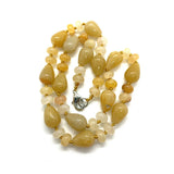 Natural Stone Necklace Beaded Tiger Eye Agate Lapis Lazuli Abacus Beads Jewelry