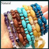 Natural Stone Necklace Crazy Agate Amethyst Jewelry Beads