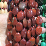 Red Agates Necklace Egg Shape Beads 18 inch