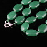 Red Agates Necklace Egg Shape Beads 18 inch