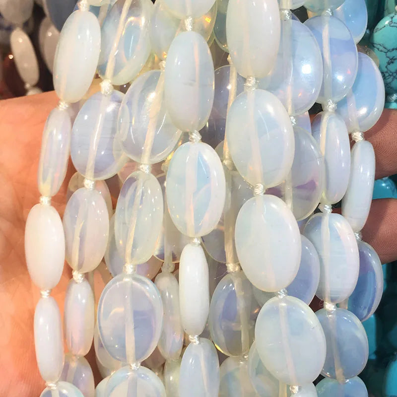 Red Agates Necklace Egg Shape Beads 18 inch