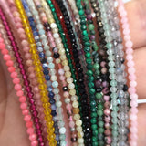 Natural Stone Necklace 2mm Bead Necklace
