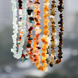 Natural Stone Mix Quartz Agate Aventurine Necklace