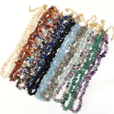 Natural Stone Necklace Turquoise Fluorite Crystal Chip Irregular Beads