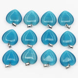 Agate Heart Necklace Pendant 30Pcs