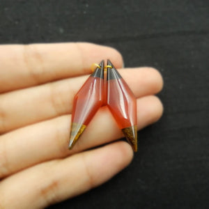 Obsidian Red Agate Tiger's Eye Gemstone Earring Beads