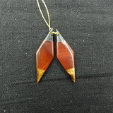 Obsidian Red Agate Tiger's Eye Gemstone Earring Beads