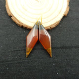 Obsidian Red Agate Tiger's Eye Gemstone Earring Beads