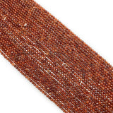 Natural Stone Orange Garnet Faceted Beads 2mm 3mm 4mm