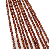 Natural Stone Orange Garnet Faceted Beads 2mm 3mm 4mm