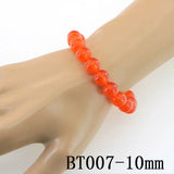 Orange Jades 6-12mm Round Bead Bracelet Natural Stone Gems