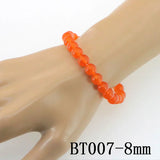 Orange Jades 6-12mm Round Bead Bracelet Natural Stone Gems
