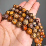 Orange Sea Sediment Jaspers Round Beads 15'' - Pick Size 6 8 10mm