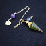 Hexagon Cone Natural Stone Orgon Pendant