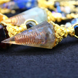 Hexagon Cone Natural Stone Orgon Pendant