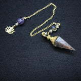 Hexagon Cone Natural Stone Orgon Pendant