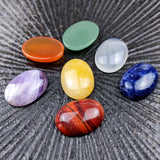 18*25mm Amethyst Lapis 7 Chakra Healing Stone Meditation