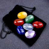18*25mm Amethyst Lapis 7 Chakra Healing Stone Meditation