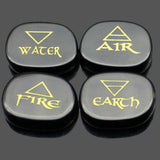 Natural Stone Oval Crystal Carving English Qihuo Water And Earth Charm Set