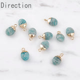 Natural Stone Oval DIY Earring Necklace Pendant Supplies