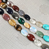 Oval Faceted Agates Scattered Beads DIY Jewelry Making