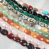 Oval Faceted Agates Scattered Beads DIY Jewelry Making
