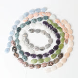Natural Stone Oval Faceted Beading Agates Crystals Beads for Jewelry Making