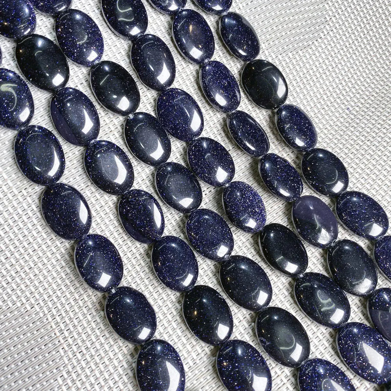 Natural Stone Oval Loose Beads Crystal Semifinished Beaded