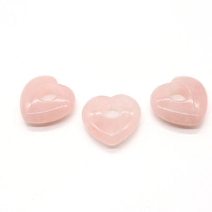 Peach Heart Pendant Necklace Crystal Amethyst DIY Jewelry 3pcs