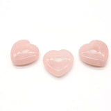 Peach Heart Pendant Necklace Crystal Amethyst DIY Jewelry 3pcs