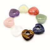 Peach Heart Pendant Necklace Crystal Amethyst DIY Jewelry 3pcs