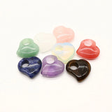 Peach Heart Pendant Necklace Opal Tiger's Eye DIY Jewellery