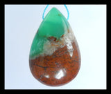 Natural Stone Chrysoprase Necklace Pendant 29x19x11mm