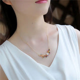 Natural Stone Pearls Tourmaline Choker Necklace Women