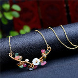 Natural Stone Pearls Tourmaline Choker Necklace Women