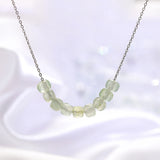Natural Stone Pendant 925 Sterling Silver Chain Necklace for Women